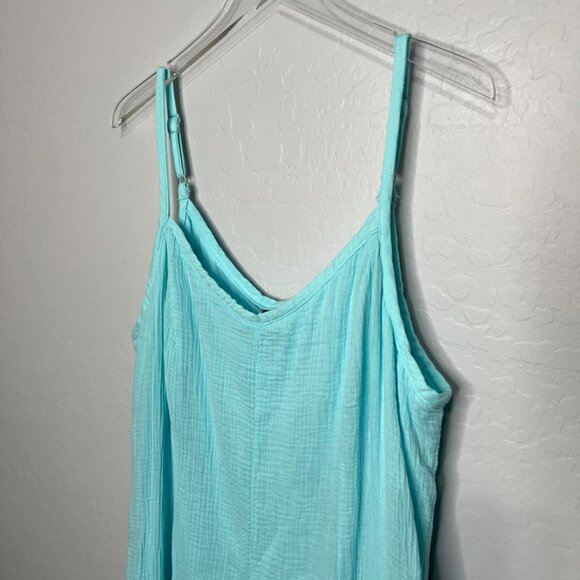 Torrid Blue Mini Challis Trapeze Sleeveless Pocketed Dress 3 3X 22/24 - Picture 4 of 7